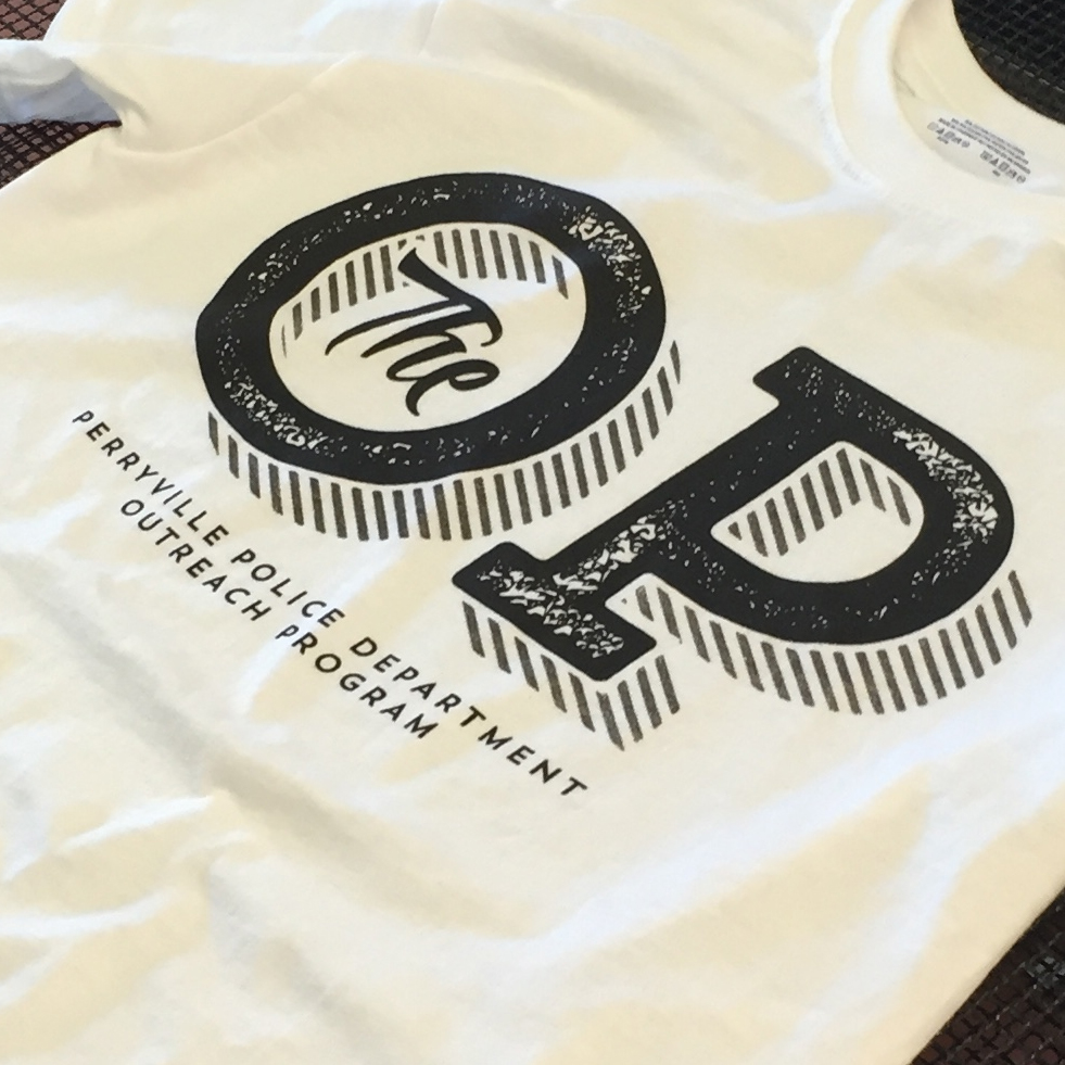 Spot screen printing example